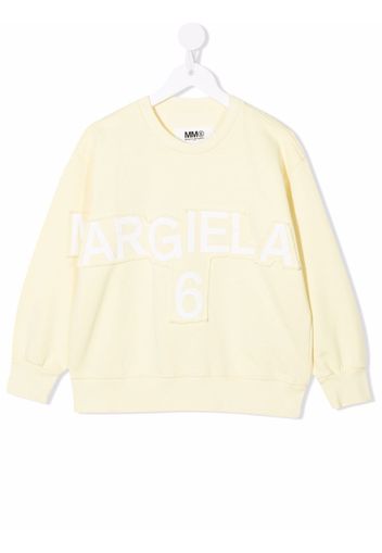 MM6 MAISON MARGIELA KIDS logo-print cotton jumper - Giallo