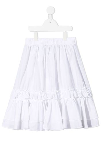 MM6 Maison Margiela Kids two-tone ruffle skirt - Bianco