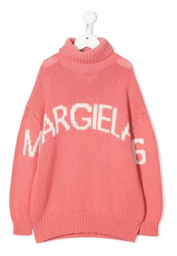 MM6 Maison Margiela Kids Maglione a collo alto - Rosa