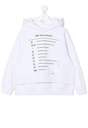 MM6 Maison Margiela Kids Felpa con stampa - Bianco