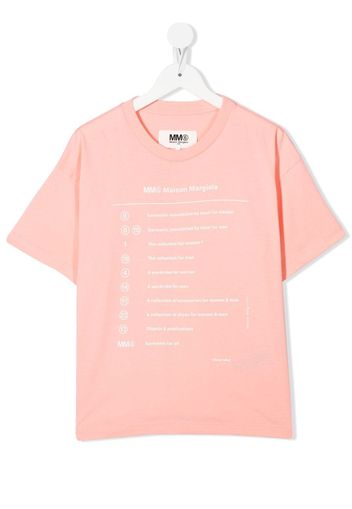 MM6 Maison Margiela Kids T-shirt con stampa grafica - Rosa