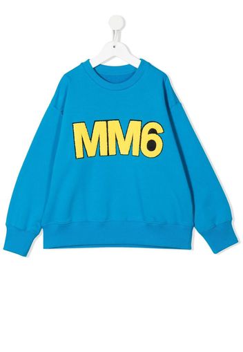 MM6 Maison Margiela Kids Felpa con stampa - Blu