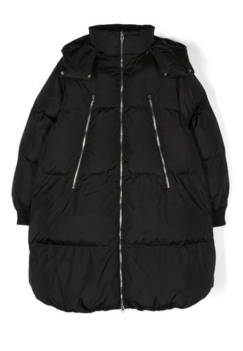 MM6 Maison Margiela Kids Cappotto imbottito con zip - Nero