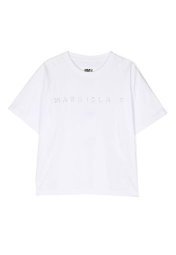 MM6 Maison Margiela Kids logo-print T-shirt - Bianco