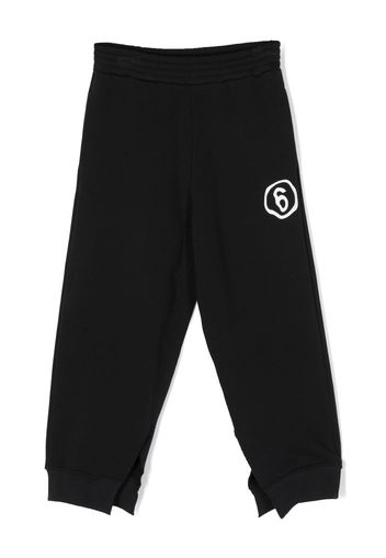 MM6 Maison Margiela Kids logo-print track pants - Nero