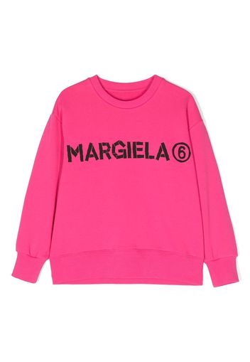 MM6 Maison Margiela Kids Felpa con logo - Rosa