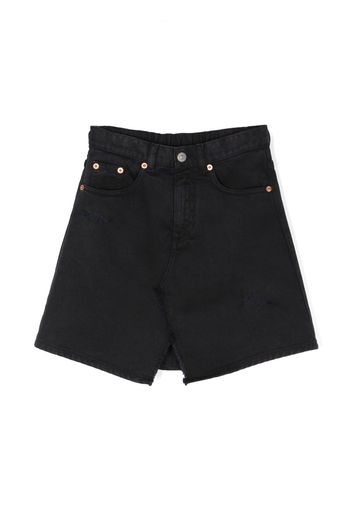 MM6 Maison Margiela Kids A-line denim skirt - Nero