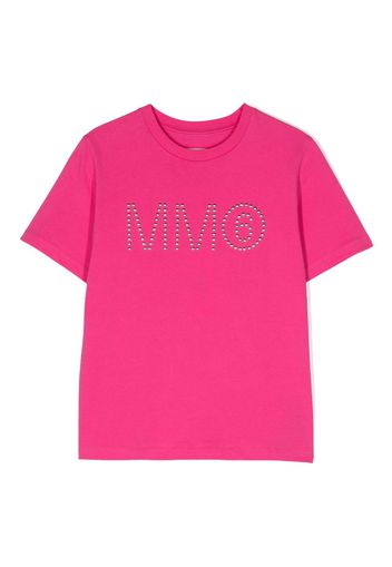 MM6 Maison Margiela Kids T-shirt con decorazione - Rosa