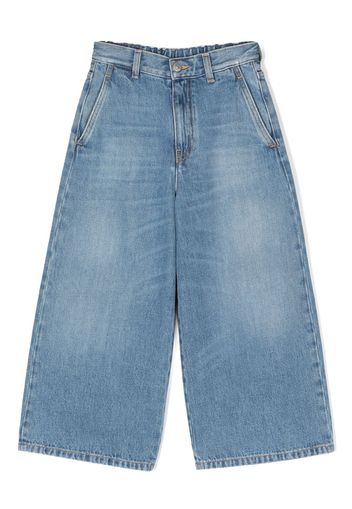 MM6 Maison Margiela Kids Jeans a gamba ampia - Blu