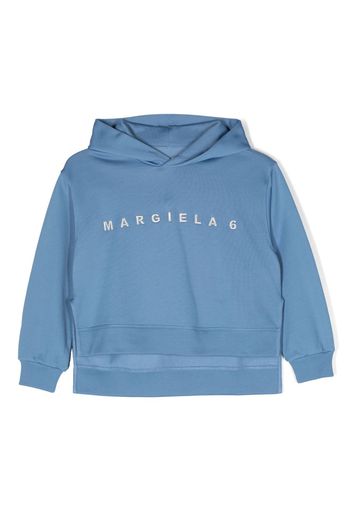 MM6 Maison Margiela Kids Felpa con ricamo - Blu