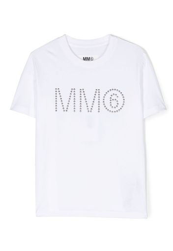 MM6 Maison Margiela Kids stud-embellished short-sleeve T-shirt - Bianco