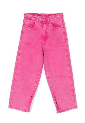 MM6 Maison Margiela Kids Jeans a gamba ampia con applicazione - Rosa