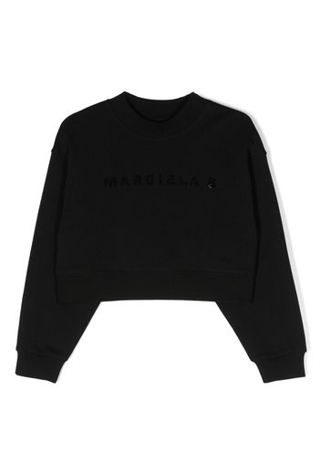 MM6 Maison Margiela Kids Felpa con decorazione - Nero