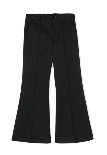 MM6 Maison Margiela Kids Pantaloni svasati con pieghe - Nero