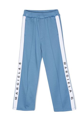 MM6 Maison Margiela Kids Pantaloni con logo - Blu