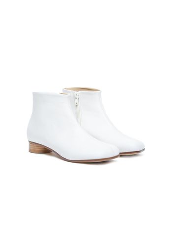 MM6 Maison Margiela Kids square-toe ankle boots - Bianco