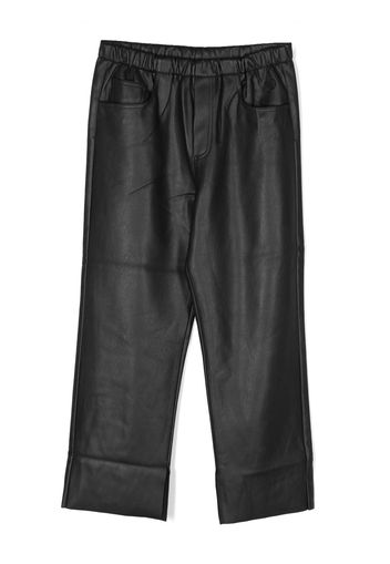 MM6 Maison Margiela Kids straight-leg elasticated-waist trousers - Nero