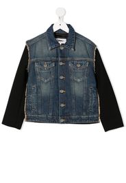 MM6 Maison Margiela Kids Giacca denim con inserti - Blu