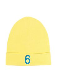 MM6 Maison Margiela Kids Berretto con ricamo - Giallo