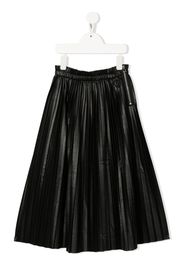 MM6 Maison Margiela Kids Gonna midi plissettata - Nero