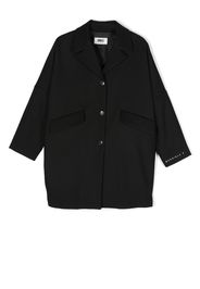 MM6 Maison Margiela Kids logo-print sleeve coat - Nero