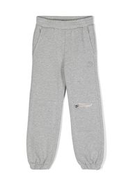 MM6 Maison Margiela Kids Pantaloni sportivi con zip - Grigio