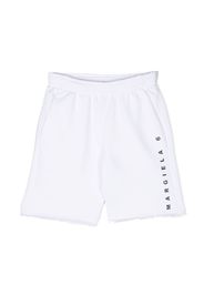 MM6 Maison Margiela Kids logo-print sweat shorts - Bianco