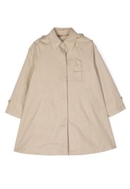 MM6 Maison Margiela Kids flared trench coat - Toni neutri