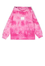 MM6 Maison Margiela Kids Felpa con fantasia tie-dye - Rosa