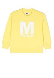 MM6 Maison Margiela Kids logo graphic print cotton sweatshirt - Giallo