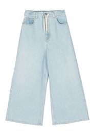 MM6 Maison Margiela Kids Jeans a gamba ampia con applicazione - Blu