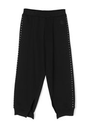 MM6 Maison Margiela Kids Pantaloni affusolati con borchie - Nero