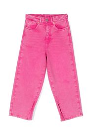 MM6 Maison Margiela Kids Jeans a gamba ampia con applicazione - Rosa