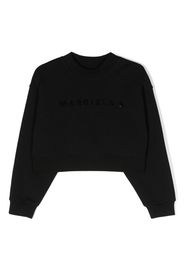 MM6 Maison Margiela Kids Felpa con decorazione - Nero