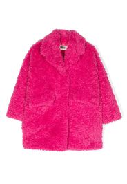 MM6 Maison Margiela Kids Cappotto in finto shearling - Rosa