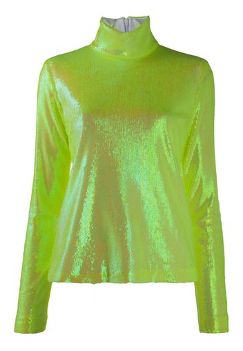 turtle neck sequin jumper