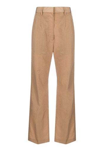 straight-leg tailored trousers