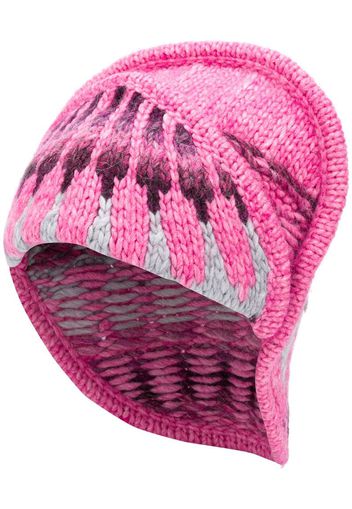 intarsia knitted beanie