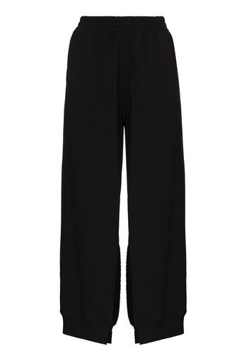 MM6 Maison Margiela Slit cotton track pants - Nero