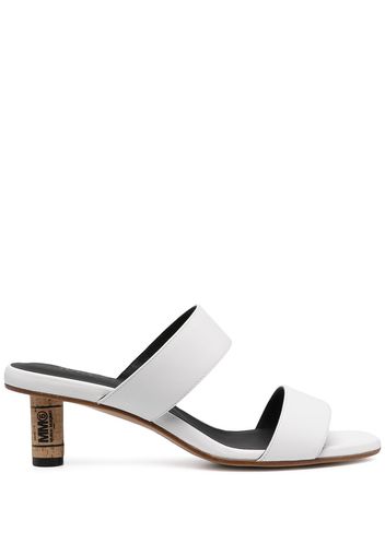 MM6 Maison Margiela Mules con doppia fascia - Bianco