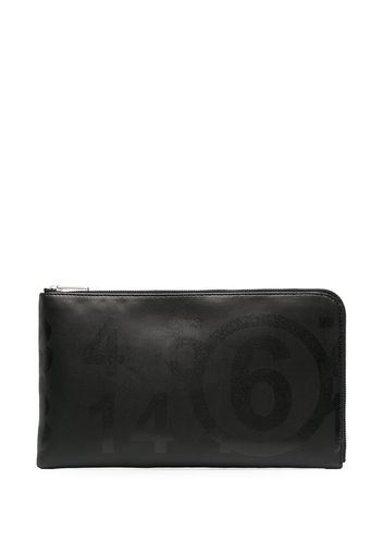 MM6 Maison Margiela Clutch con stampa - Nero