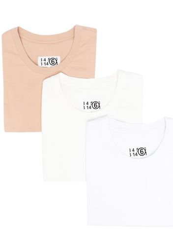 MM6 Maison Margiela Set di 3 T-shirt - Bianco
