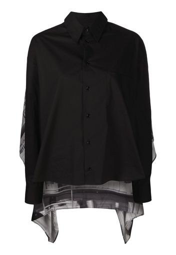 MM6 Maison Margiela printed cape jumper - Nero