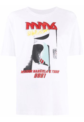 MM6 Maison Margiela graphic-print T-shirt - Bianco