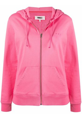 MM6 Maison Margiela zipped cotton hoodie - Rosa