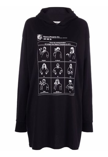 MM6 Maison Margiela Communication graphic-print jumper dress - Nero