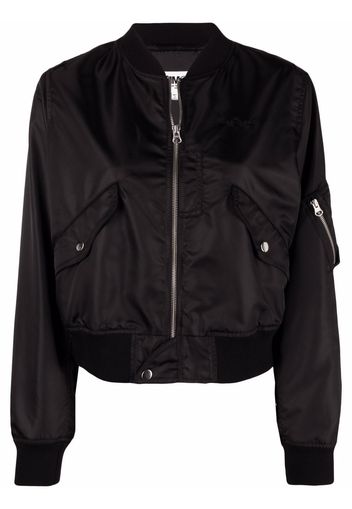 MM6 Maison Margiela satin-finish bomber jacket - Nero