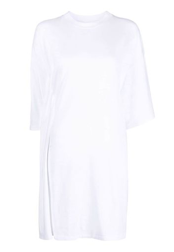 MM6 Maison Margiela draped asymmetric T-shirt dress - Bianco