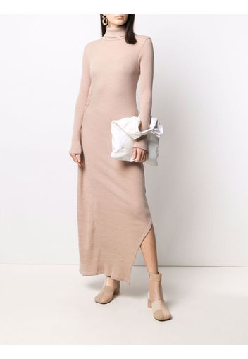 MM6 Maison Margiela roll neck knitted maxi dress - Toni neutri