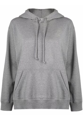 MM6 Maison Margiela drawstring pullover hoodie - Grigio